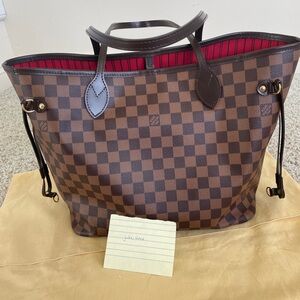 Louis Vuitton Neverfull MM Damier Ebene Hotstamped